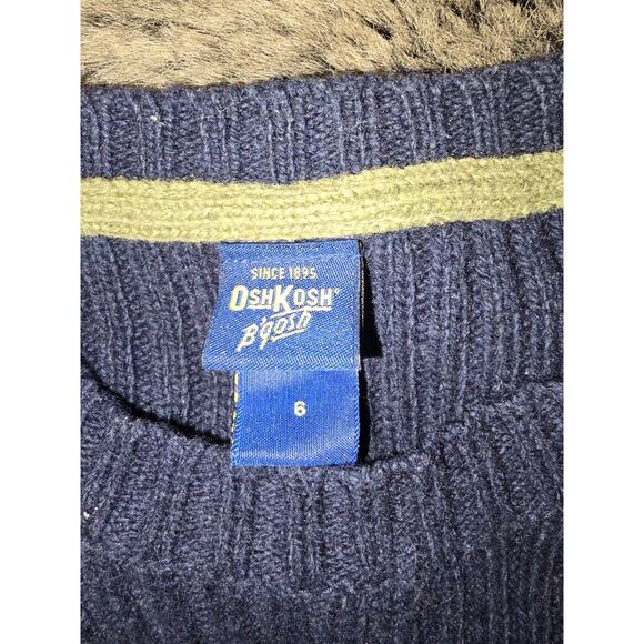 Oshkosh B'Gosh Vintage Blue Truck knit Sweater Size 6 - Picture 3 of 4